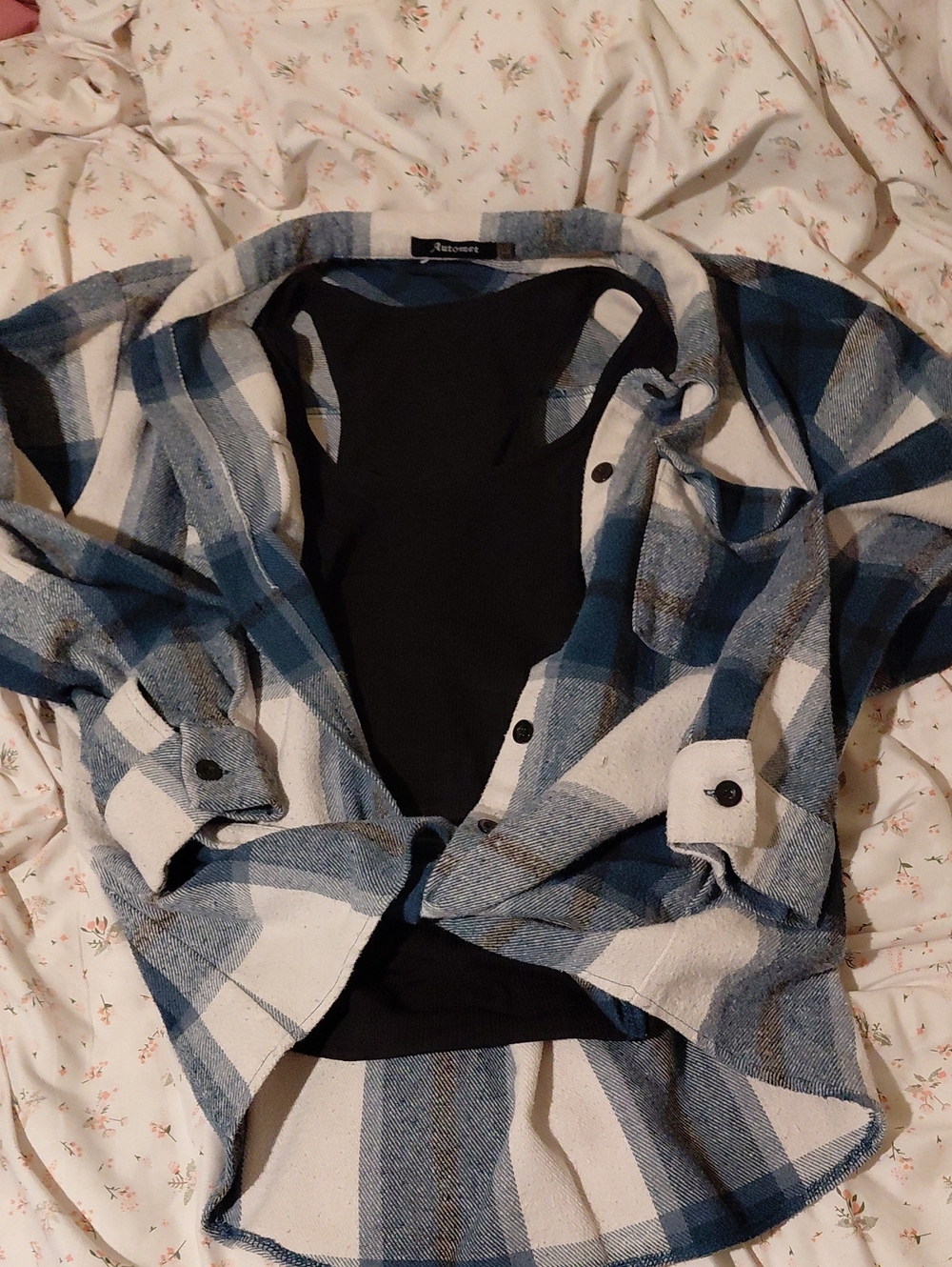Ragmont Blue and White Plaid Button-Down Shirt